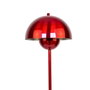 Opviq Lámpara de mesa roja de metal